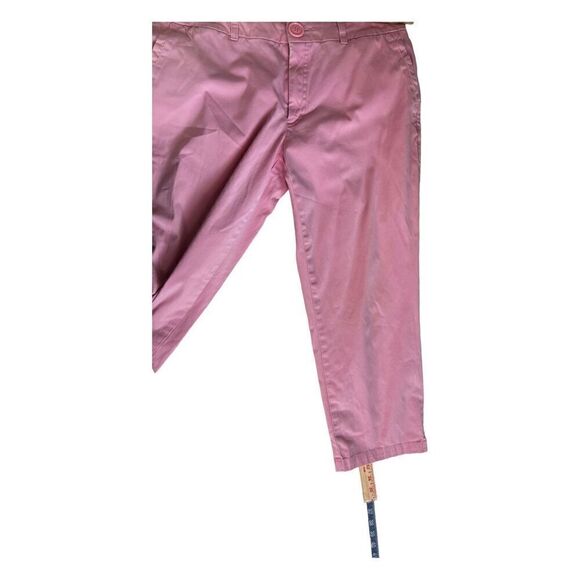 Izod classic fit pink cropped  99% cotton 1% spandex pants size 10 - Picture 13 of 14